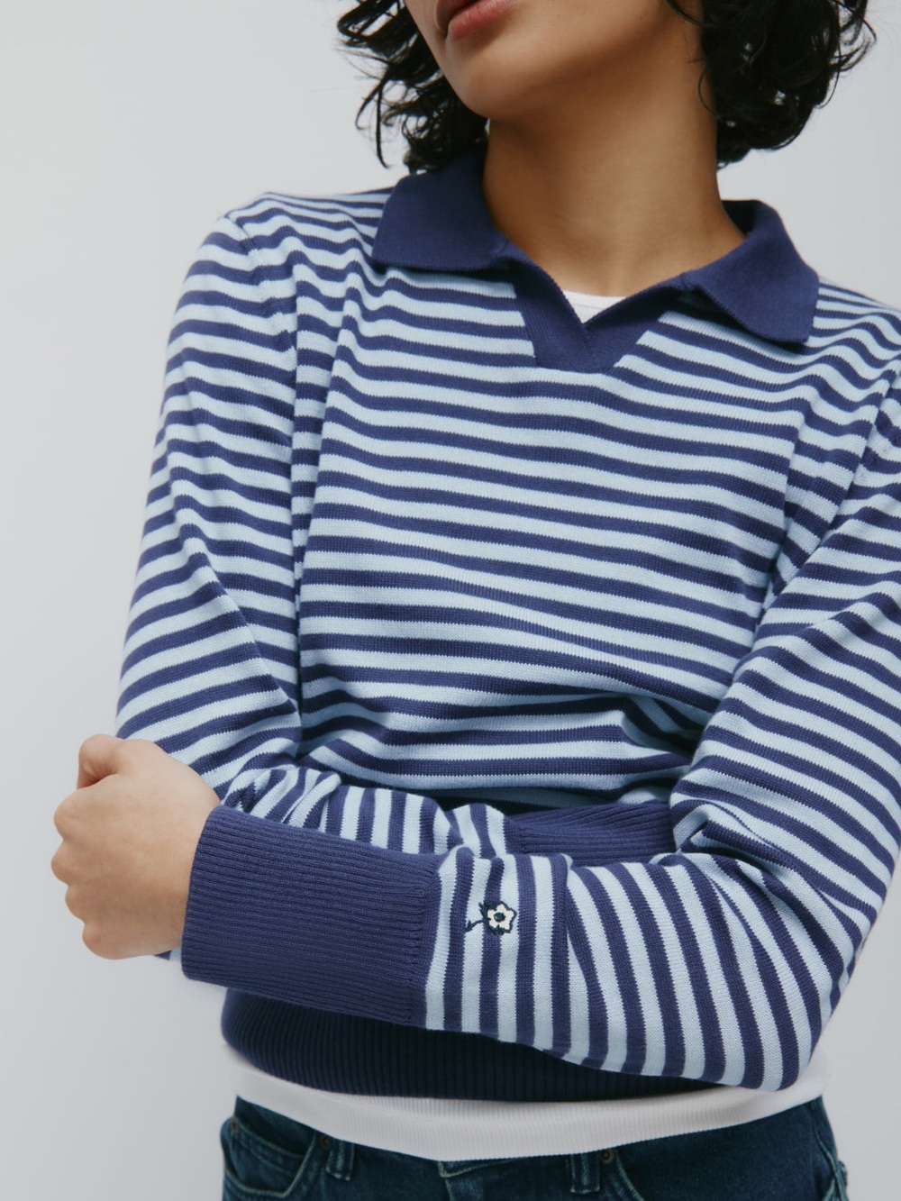 KOTN Women’s Varsity Polo Sweater NWT 🌼